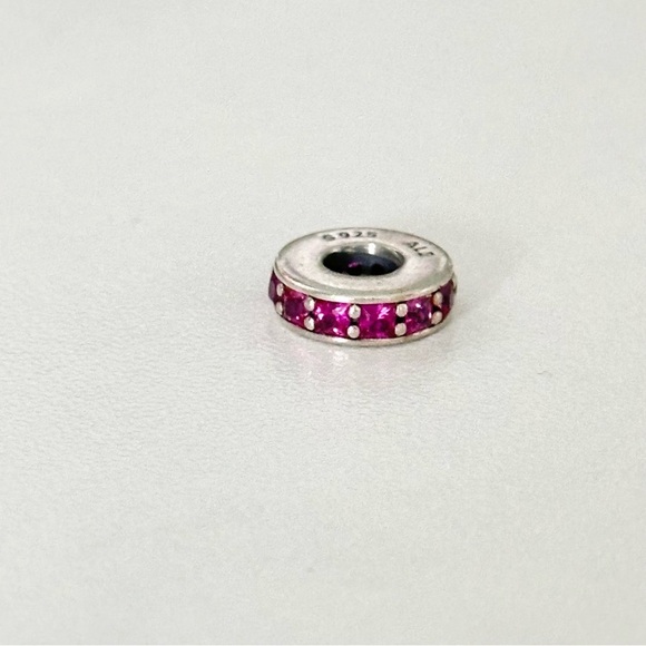 Pandora Pink CZ Crystal Eternity Spacer Bead Charm - Picture 6 of 6